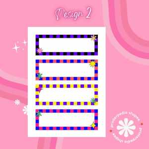 High quality Name sticker and Subject label/ matte finish