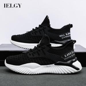 IELGY casual fashion comfortable running flying knitted sneakers for men
