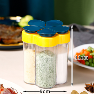 5-Compartment Spice Box 5 in1 Seasoning Jar Grid Spice Container Condiment Accessories Barbecue Pour Home Kitchen Box Cooking Utensil 五格调料盒