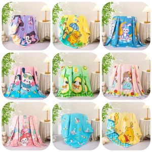 POTIKA พิมพ์ลาย2ด้าน ผ้าห่มเด็ก ผ้านวมเด็ก ผ้าห่มใยไหม ผ้าห่ม ผ้านุ่มห่มสบาย ผ้านวมเด็ก ผ้าห่มผ้าฝ้าย ผ้าห่มลายการ์ตูน ผ้าห่มเด็กอนุบาล 110x150cm