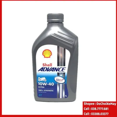 Nhớt cao cấp Shell Advance Ultra 10W40 tổng hợp 100% hàng Châu Âu Italia . DoChoiXeMay
