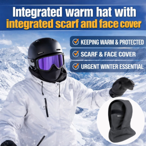 Windproof Warm Hat Scarf Face Mask 3 In 1 Outdoor Winter Thermal Fleece Balaclava Hood Cap For Skiing Cycling Motorcycle Riding