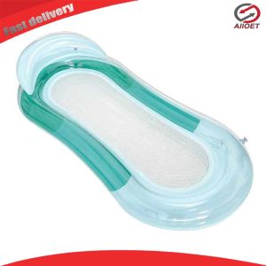【Alloet】 PVC Inflatable Water Float Bed Foldable Leak Proof Pool Float for Adults and Kids Pool Parties
