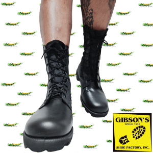 GIBSON S CAT/ROTC COMBAT BOOTS STEEL TOE (Black)