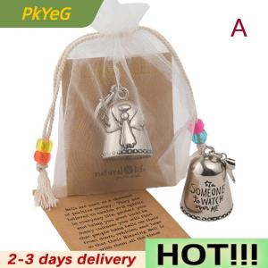 PkYeG Blessing Bell Friends Are Angels Ornament Blessing Bell Watch Over Me Crafts for Doors Vehicles and Bags or Keys