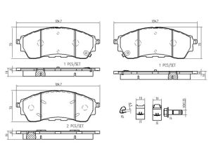 FORD EVEREST 2.0 / 2.2 (2017~) FRONT (DEAPN) & REAR (BELAKANG) BREMBO BRAKE PAD 100% ORIGINAL AUTHENTIC PRODUCT (PRICE FOR 4 PCS)
