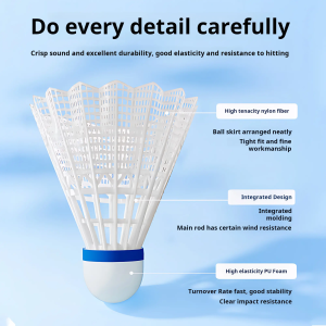 Nylon Shuttlecock Wind Resistant Reliable Control Game - Embedded Design Flight Stability Accurate Landing Point Ball Beads Integrated Design Good Speed Stability.