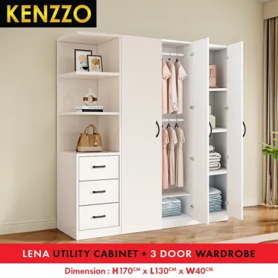 FREE SHIPPING !! Kenzzo :Lena Seating Corner Cabinet Corner Cabinet Triangle Cabinet / almari baju murah / wardrobe