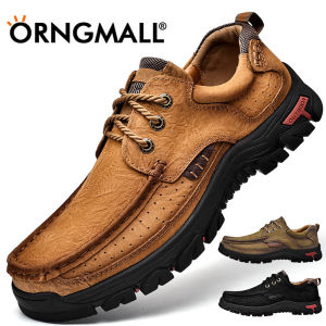ORNGMALL Men Casual Shoes New High Quality Men Shoes 100% Genuine Leather Casual Shoes Waterproof Cow Leather Business Shoes Men Formal Shoes Plus Size 38-50