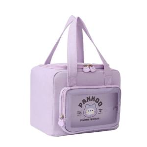 Stylish Insulated Lunch Bag For Office Workers Oxford Fabric Large Capacity Lunch Handbag For Warm Meals And Snacks