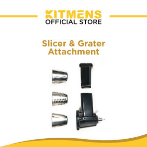 Slicer & Grater Attachment For Kitmens KM-B5 Stand 3 Accessory-Slicing Blade Coarse & Fine Shredder Grater Salad Maker 用于 Kitmens KM-B5 支架 3 配件的切片机和刨丝器附件 - 切片刀片粗细碎碎机刨丝器沙拉机