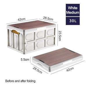 Nearra Foldable Large Capacity Camping Table Storage Box Portable Hand Basket for Outdoor Picnics