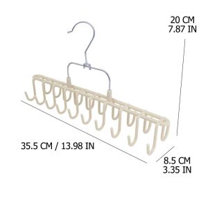 20Hooks Stainless Steel Closet Hanger Space‑Saving Wardrobe Storage for Bra Underwear Socks Scarf Belt Home Closet