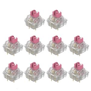 TTCs Silence Bluish White V2V3 Switches 3Pin Tactile Silence for Mechanical Keyboards Mute 2 Gold Plateds Spring Axises