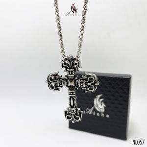 Dây chuyền Titan Chrome Heart họa tiết punk retro nam tính - NL057 - Aluha