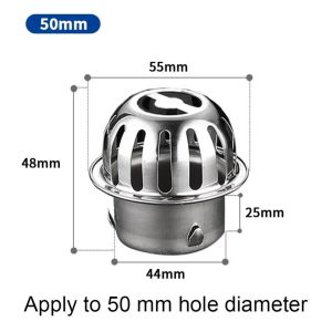 LONGB Thép không gỉ Lưới lọc thoát sàn Chống tắc nghẽn Lồi Nắp thoát nước Hình tròn. Lưới lọc thoát nước Vườn
