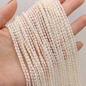 AAA High Quality White Pearl Beads Rice Shape Natural Freshwater Pearls Bead for Jewelry Making DIY Necklace Bracelet Earrings