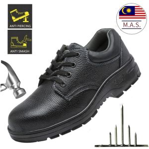 Safety Shoes New Durable and Comfortable Leather Breathable Footwear Boots Work Shoes Stone Firm