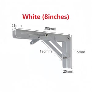 1 Pair (2 Pieces)- L Wall folding hinges for table Smart folding hinges 80kg - 030 L-Shaped Plap