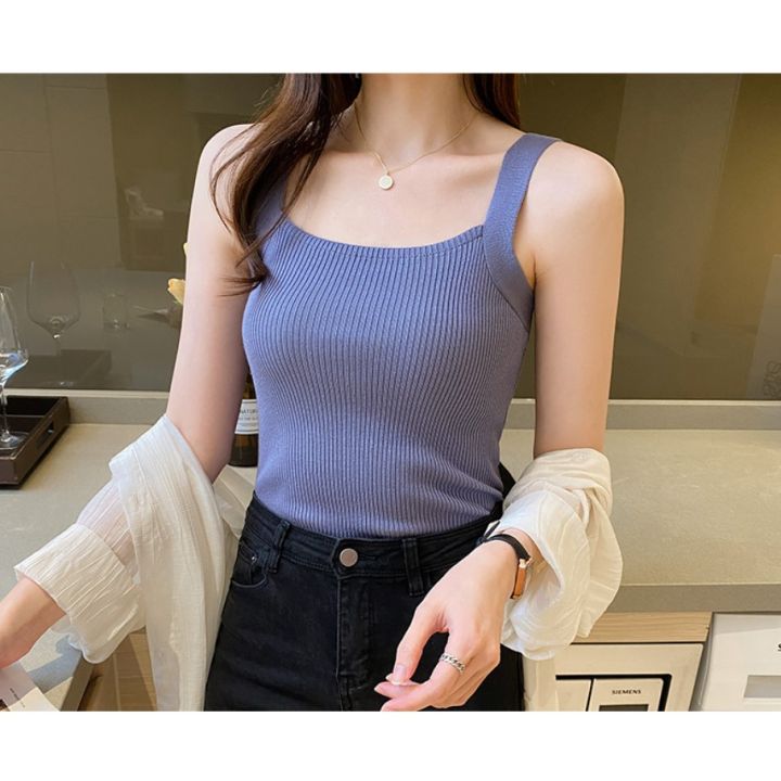 SK6588 -M'SIA Ready Stock Knitted Material Women Top Women Singlet ...