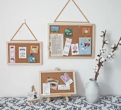 กระดานไม้ก๊อก ก๊อกบอร์ด กระดาน บอร์ด กระดานสำหรับ DIY ติดรูป ปักกระดาษโน๊ต cork board Corkboard