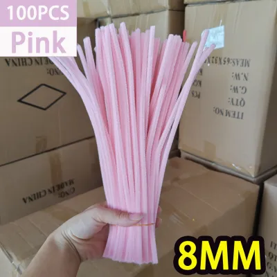 Twist fuzzy wire 100pcs set Multi-color fuzzy wire DIY Flower Ornament fuzzy wire mix bundle Dense fuzzy wire one set Handmade Dense Chenille Stem