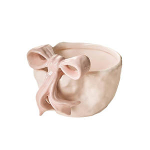 Keranixy 3D Butterfly Ceramic Bowl Bow Shape 360ml Coffee Cup Good Looking Fine Tableware Mangkuk Cantik