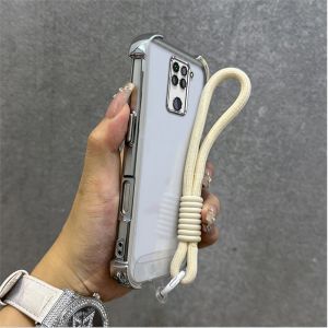 เคสสำหรับศัพท์ Redmi Note 9 เคสนิ่มซิลิโคนกันกระแทก ดีไซน์ใหม่สวยงามใสพร้อมสายคล้องคอสำหรับสาวๆ SJST01