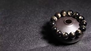 【Ship in 24H】Obsidian Bracelet 黑曜石手链 金曜猫眼石转运珠手链手串 串珠子弹力手链手串（6mm-10mm）