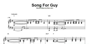 Lagu Song For Guy (Elton John) sheet music music score partitur musik piano