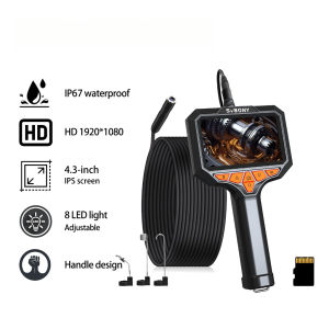 SM501 4.3 "IPS กล้องตรวจสอบกล้อง 1920P HD 8 ไฟ LED IP67 5M สาย 32GB TF Card