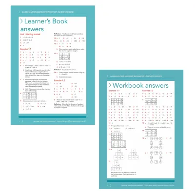 Cambridge Lower Secondary Mathematics Studentbook+ Workbook Stage 7/8/9 [ colored reprinted physical book without digital access code]