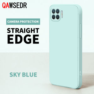 QAWSEDR เคสสำหรับ OPPO F17 PROเคสโทรศัพท์ป้องกันตรงขอบสี่เหลี่ยมรูปทรงสี่เหลี่ยมสำหรับรุ่น Reno 4 F Lite A93