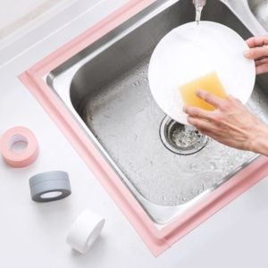 Waterproof PVC Self Adhesive Tape Wall Corner Sink Edge Sealant Tape for Kitchen Bathroom Use