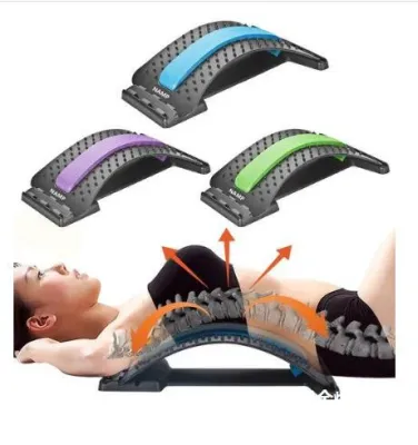 Magnetic Pressure Points Lumbar Traction Orthotic Magic Back Support Stretcher Spine Stretcher Lumbar Support Device for Back Stretching Pain Reliever Spinal Decompression