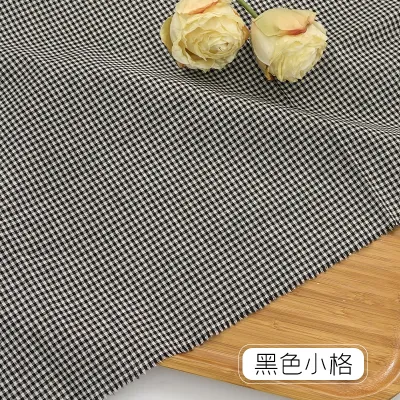 145x50cm Pure Cotton Plaid Fabric For Womens Dresses Shirts Tablecloths Home Decoration Handmade DIY Fabric TJ7400