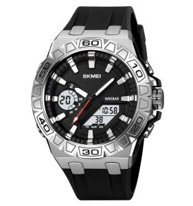Jam Tangan Pria Analog Digital SKMEI 2276 SILVER WHITE water resist 30m