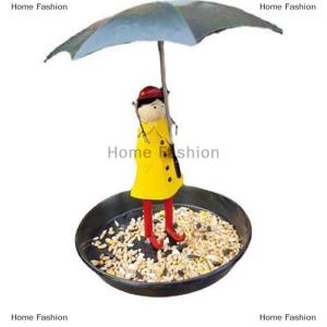 [COD] Home Fashion Hanging Bird Feeders For Outdoors Girl And Umbrella Hummingbird Feeder Tray Outside For Bird Bath Garden Decor Yard Decorations