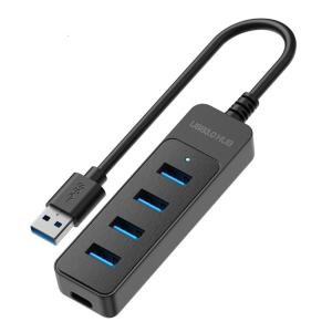 4 Port USB3.0 Adapter Hub 5Gbps for High Efficiency Office Work USB Expansion Splitter