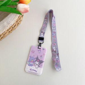 SANRIO Ví Đựng Thẻ ID / Thẻ Tín Dụng Điều Khiển Từ Xa Hình Hello Kitty Có Dây Đeo