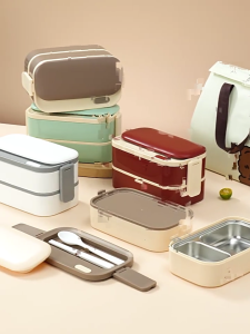 Bento Boxes Adult Microwave Oven Bento Lunch Box Kid Children Leak-Proof Stainless Steel Material Lunch Box for Student