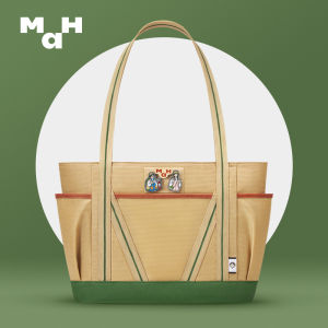 【Eco Series】MAH X Ruo Guan Nian Hua Co-branded Tote Bag Camping Commuting College Students Class Shoulder Bag