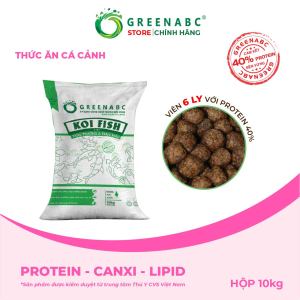 Cám cá koi GREENABC - Độ đạm 40 tăng size tăng màu vảy đẹp dáng khỏe - Bao 10kg