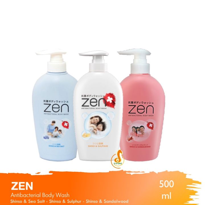 ZEN Antibacterial Body Wash Sabun Cair Kemasan Botol 500 mL Lazada Indonesia