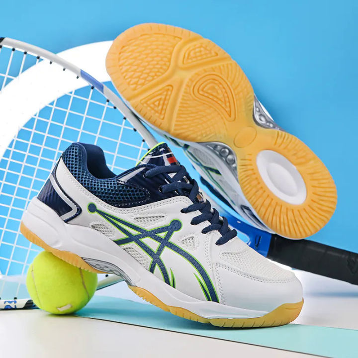 2023 kasut tenis profesional untuk lelaki wanita bernafas Badminton bola tampar kasut latihan sukan dalaman Sneakers tenis lelaki | Lazada