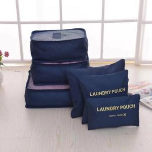 (6 in 1)Travel Bag Luggage Storage Bags Laundry Pouch clothing Organizer Plain color