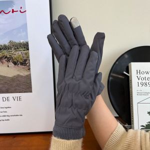 NEEUJ สีทึบทึบ ถุงมือบุนวมฤดูหนาว กันน้ำกันน้ำได้ กันลม ถุงมือผู้หญิงอบอุ่น แฟชั่นสำหรับผู้หญิง การปั่นจักรยาน ถุงมือหน้าจอสัมผัส สำหรับผู้หญิง