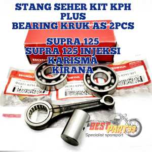 Stang seher KPH+bearing Kruk As set kanan dan kiri Karisma (2002 - 2005)Supra X 125 (2007 - 2014) Supra X 125 Injection (2007 kualitas original ori asli pasti pas