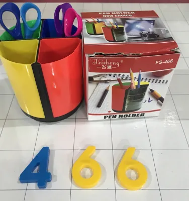 Khay cắm bút PEN HOLDER 466 / 468 - 4 Ngăn 4 màu CÓ ĐẾ XOAY