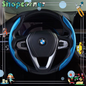 Sarung Stir Mobil Penutup Roda Kemudi Fiber Karbon Cover Stir Mobil Universal Mobil